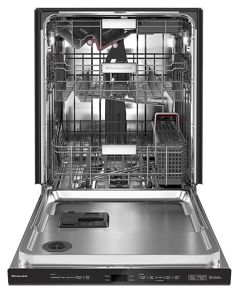 KitchenAid - Top Control Built-In Dishwasher with Stainless Steel Tub, FreeFlex Third Rack, LED Interior Lighting, 44dBA - Black Stainless Steel_0
