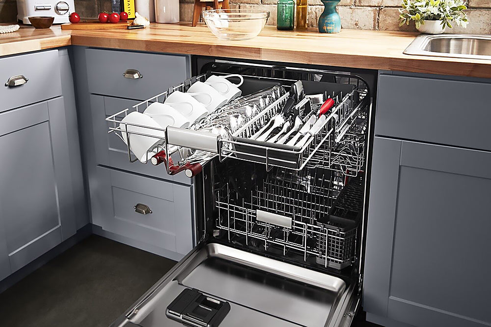 KitchenAid - Top Control Built-In Dishwasher with Stainless Steel Tub, FreeFlex Third Rack, LED Interior Lighting, 44dBA - Black Stainless Steel_9