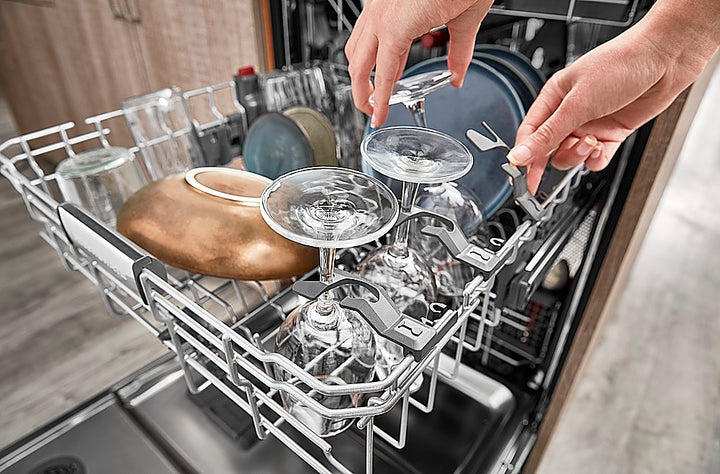 KitchenAid - Top Control Built-In Dishwasher with Stainless Steel Tub, FreeFlex Third Rack, 44dBA - Black Stainless Steel_1