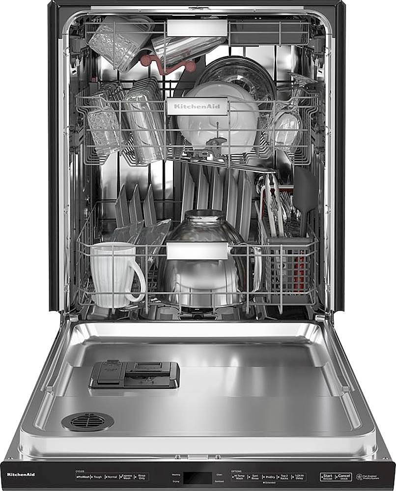 KitchenAid - Top Control Built-In Dishwasher with Stainless Steel Tub, FreeFlex 3rd Rack, 44dBA - Black Stainless Steel_6