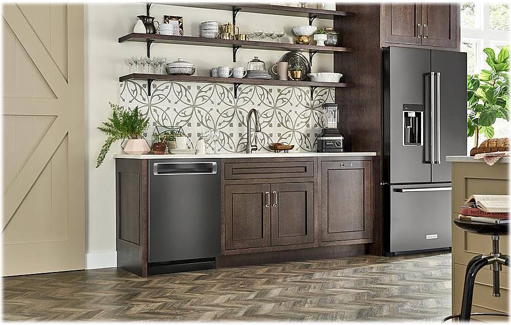 KitchenAid - Top Control Built-In Dishwasher with Stainless Steel Tub, FreeFlex 3rd Rack, 44dBA - Black Stainless Steel_9