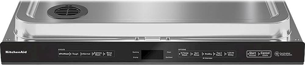 KitchenAid - Top Control Built-In Dishwasher with Stainless Steel Tub, FreeFlex 3rd Rack, 44dBA - Black Stainless Steel_1