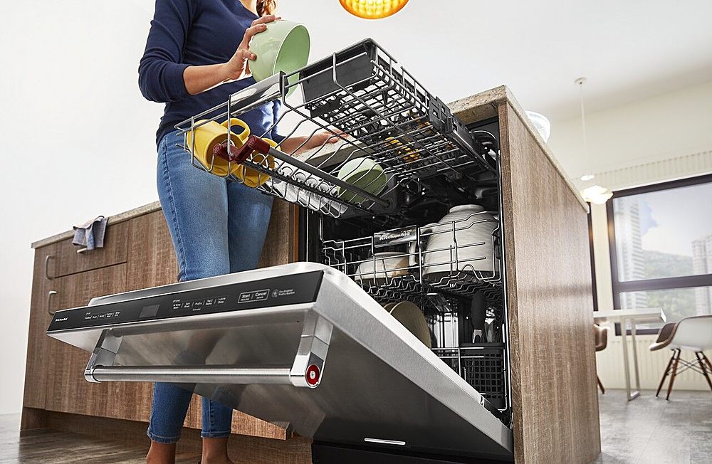 KitchenAid - Top Control Built-In Dishwasher with Stainless Steel Tub, FreeFlex Third Rack, 44dBA - Stainless Steel_14