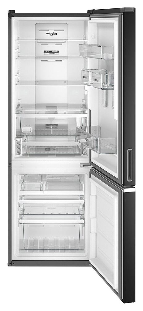 Whirlpool - 12.7 Cu. Ft. Garage Ready Bottom-Freezer Counter-Depth Refrigerator - Black_1