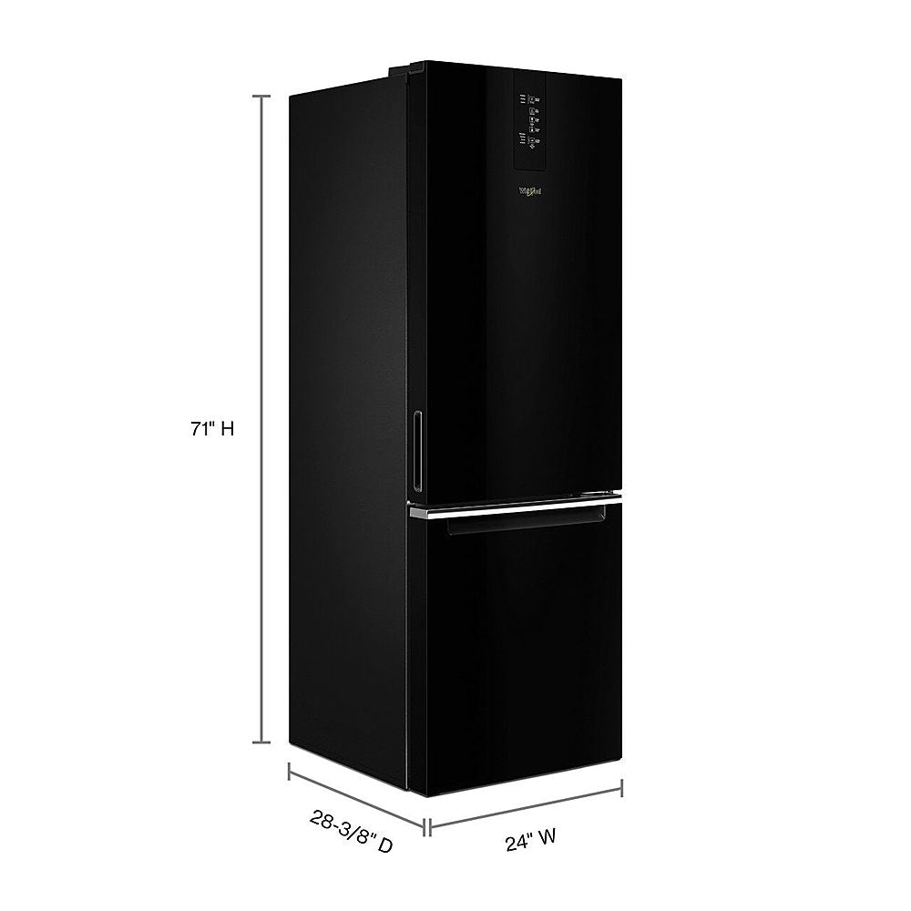 Whirlpool - 12.7 Cu. Ft. Garage Ready Bottom-Freezer Counter-Depth Refrigerator - Black_7