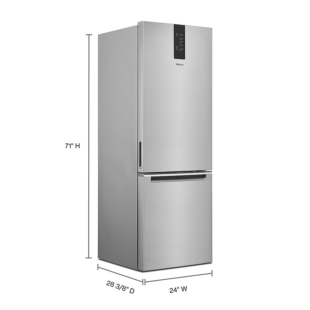Whirlpool - 12.7 Cu. Ft. Garage Ready Bottom-Freezer Counter-Depth Refrigerator - Stainless Steel_1