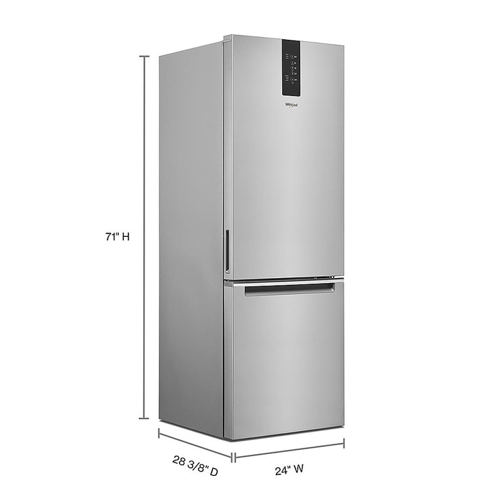 Whirlpool - 12.7 Cu. Ft. Garage Ready Bottom-Freezer Counter-Depth Refrigerator - Stainless Steel_1