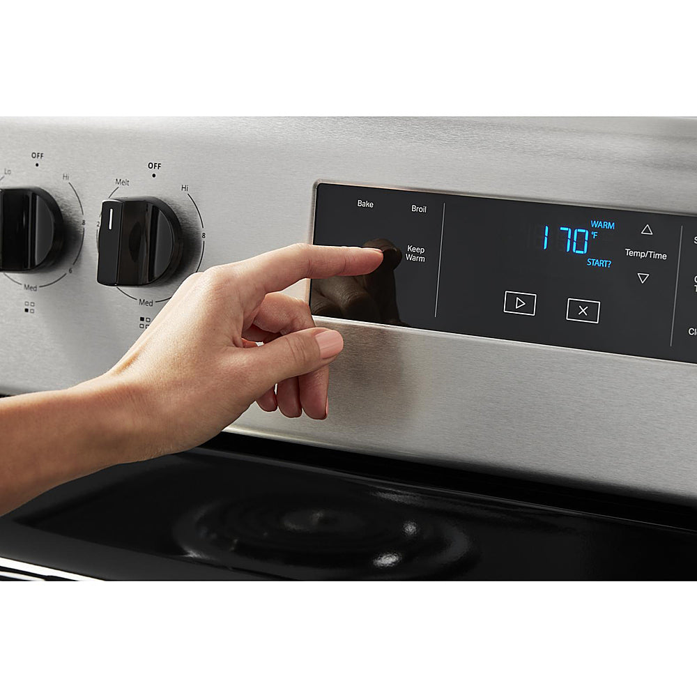 Whirlpool - 4.8 Cu. Ft. Freestanding Electric Range with Keep Warm Setting - Stainless Steel_3