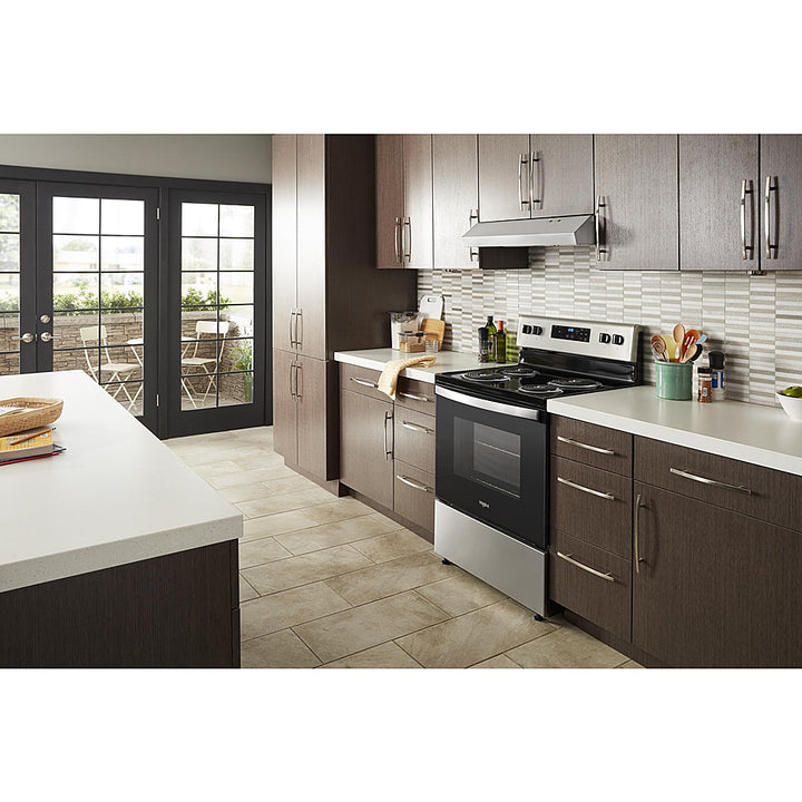 Whirlpool - 4.8 Cu. Ft. Freestanding Electric Range with Keep Warm Setting - Stainless Steel_4