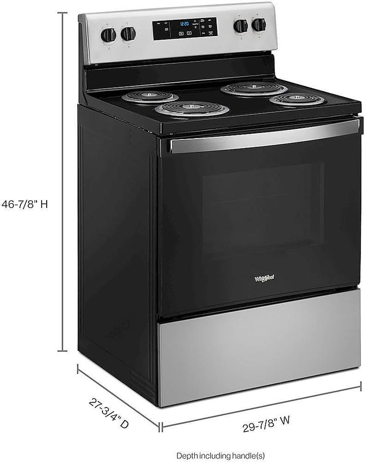 Whirlpool - 4.8 Cu. Ft. Freestanding Electric Range with Keep Warm Setting - Stainless Steel_9