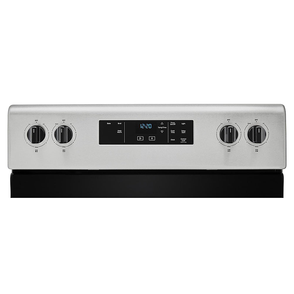 Whirlpool - 4.8 Cu. Ft. Freestanding Electric Range with Keep Warm Setting - Stainless Steel_1