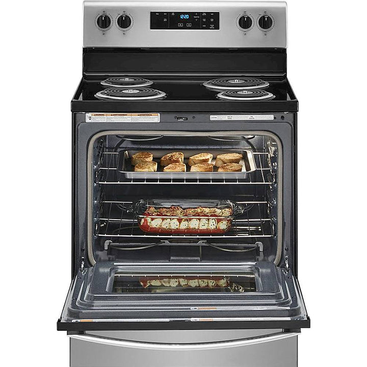 Whirlpool - 4.8 Cu. Ft. Freestanding Electric Range with Self-Cleaning and Keep Warm Setting - Stainless Steel_4