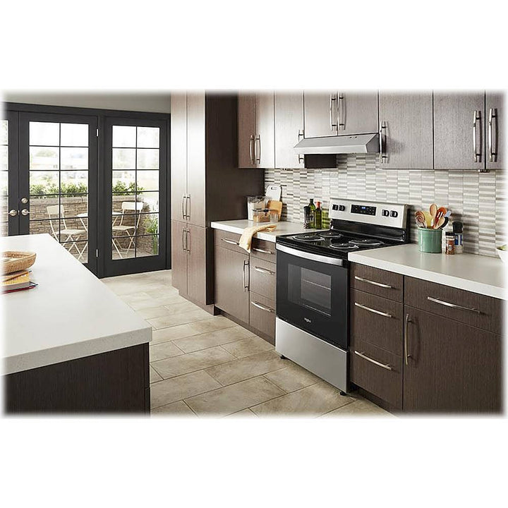 Whirlpool - 4.8 Cu. Ft. Freestanding Electric Range with Self-Cleaning and Keep Warm Setting - Stainless Steel_6