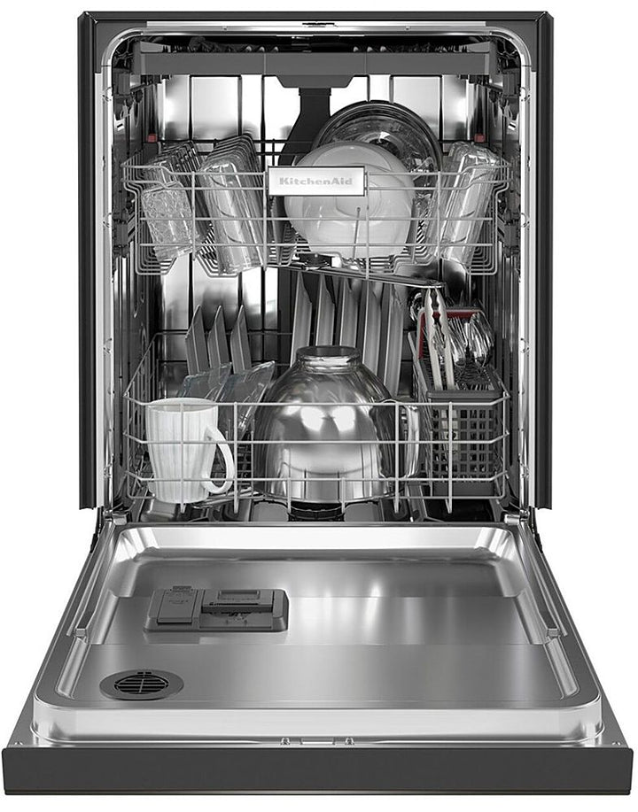 KitchenAid - 24" Front Control Built-In Dishwasher with Stainless Steel Tub, PrintShield Finish, 3rd Rack, 39 dBA - Black Stainless Steel_3