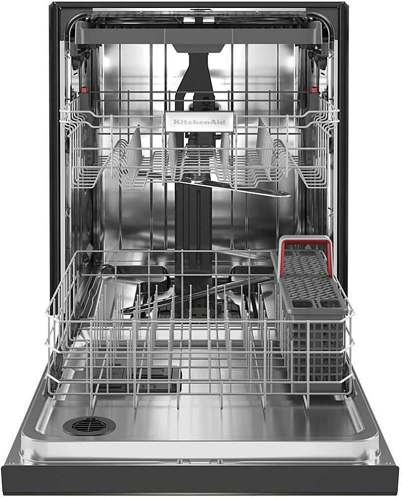 KitchenAid - 24" Front Control Built-In Dishwasher with Stainless Steel Tub, PrintShield Finish, 3rd Rack, 39 dBA - Black Stainless Steel_11