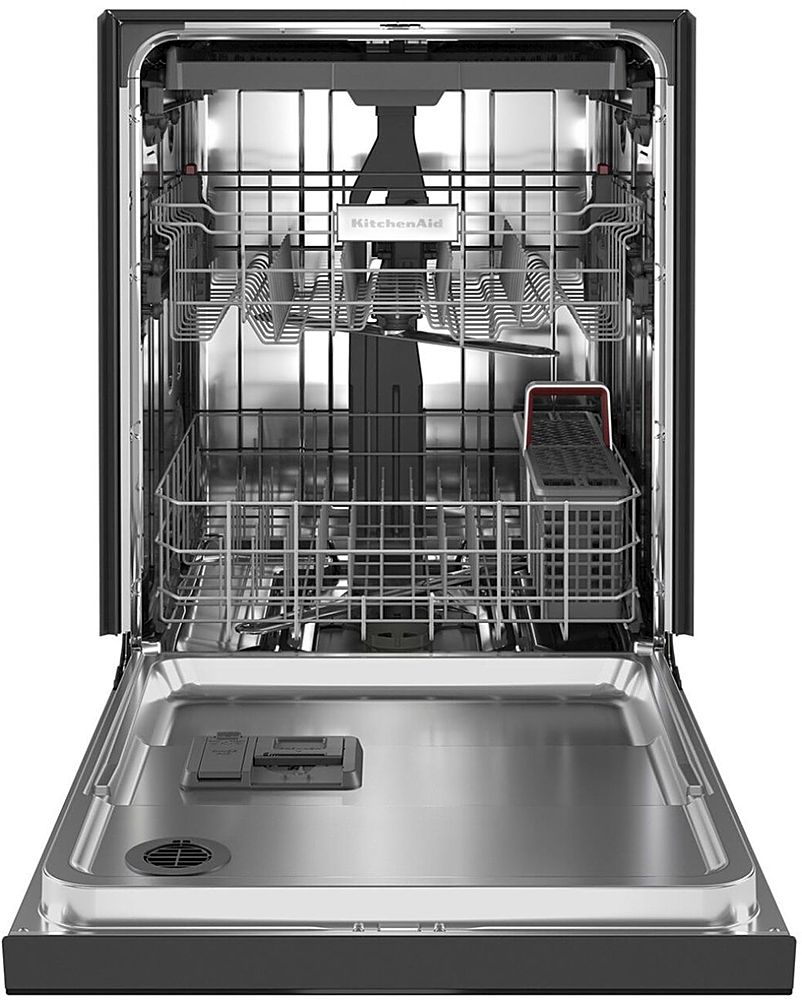 KitchenAid - 24" Front Control Built-In Dishwasher with Stainless Steel Tub, ProWash Cycle, 3rd Rack, 39 dBA - Black_2