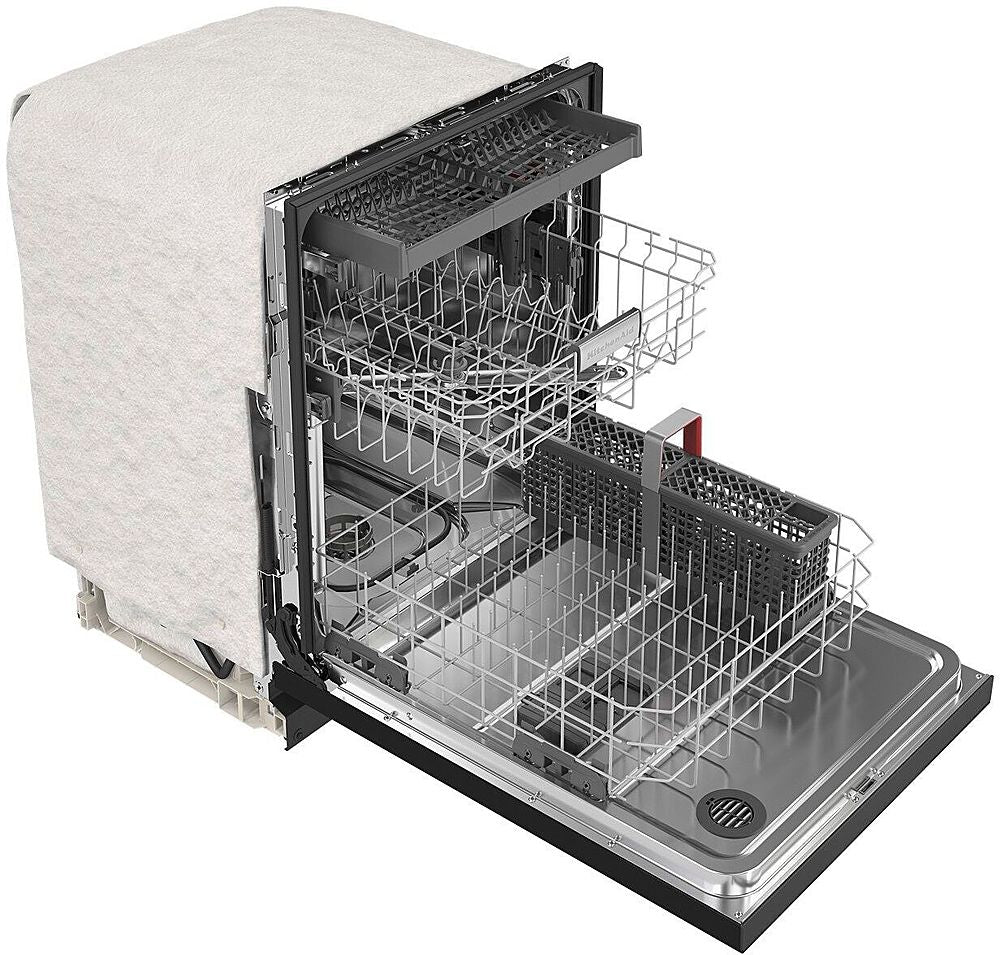 KitchenAid - 24" Front Control Built-In Dishwasher with Stainless Steel Tub, ProWash Cycle, 3rd Rack, 39 dBA - Black_1