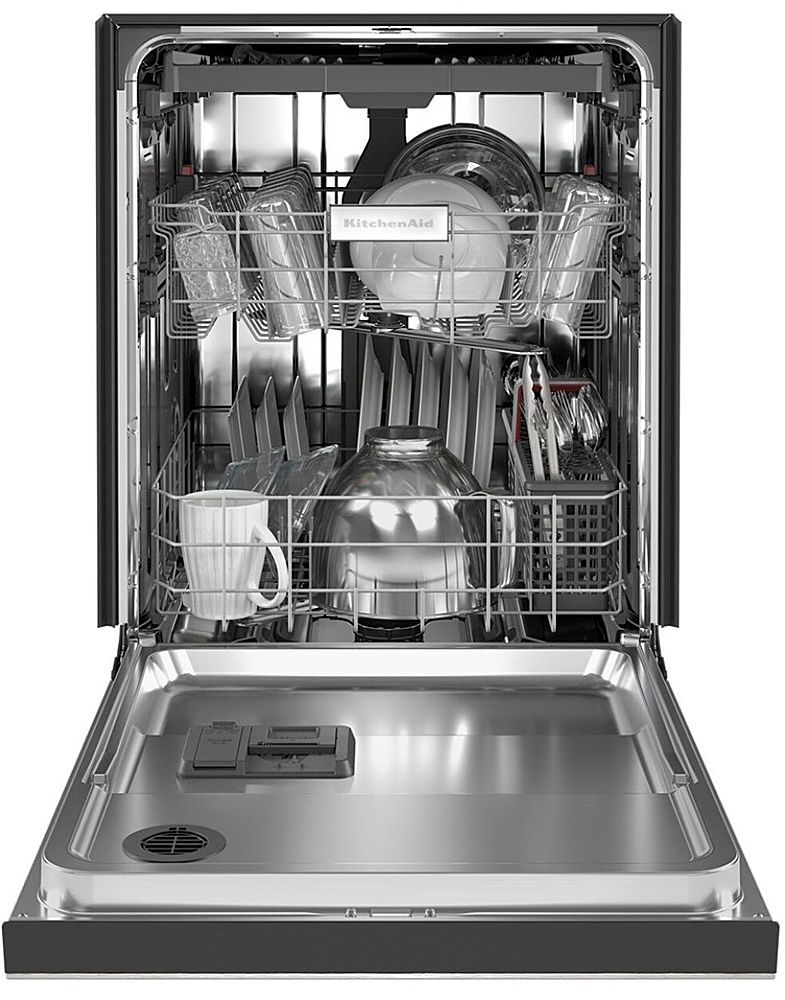 KitchenAid - 24" Front Control Built-In Dishwasher with Stainless Steel Tub, PrintShield Finish, 3rd Rack, 39 dBA - Stainless Steel_3