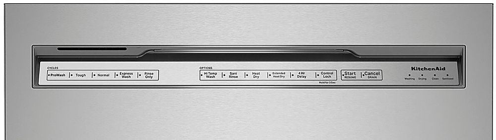 KitchenAid - 24" Front Control Built-In Dishwasher with Stainless Steel Tub, PrintShield Finish, 3rd Rack, 39 dBA - Stainless Steel_5