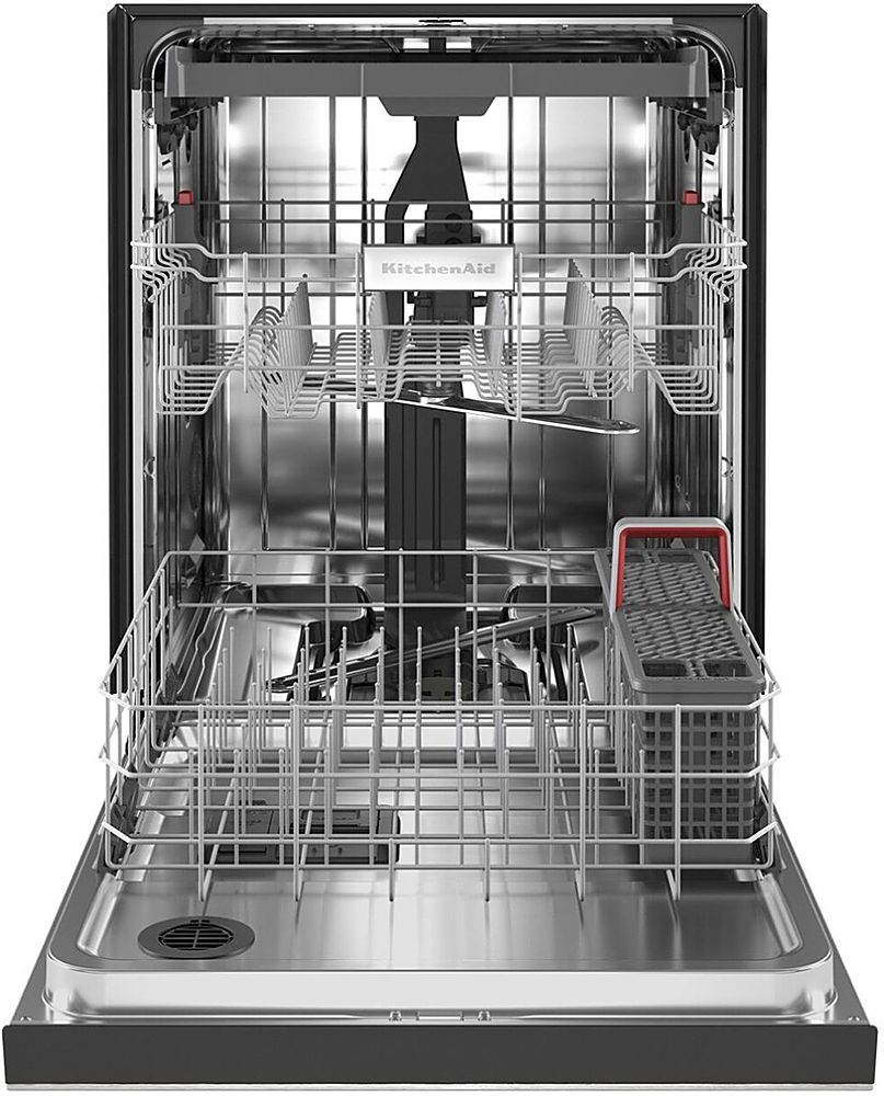 KitchenAid - 24" Front Control Built-In Dishwasher with Stainless Steel Tub, PrintShield Finish, 3rd Rack, 39 dBA - Stainless Steel_11