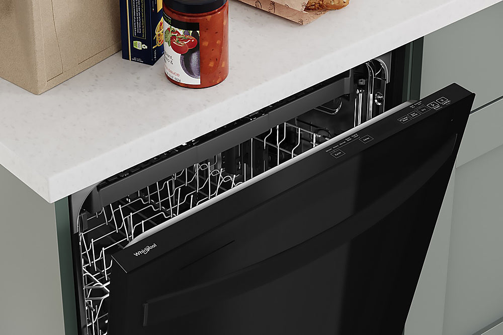 Whirlpool - 24" Top Control Built-In Dishwasher with Stainless Steel Tub, Large Capacity, 3rd Rack, 47 dBA - Black_1