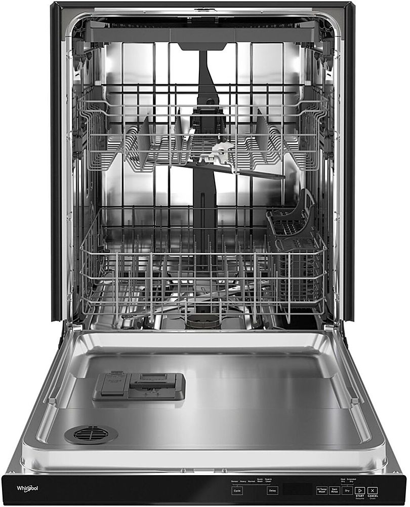 Whirlpool - 24" Top Control Built-In Stainless Steel Dishwasher with 3rd Rack and 47 dBA - Black_1