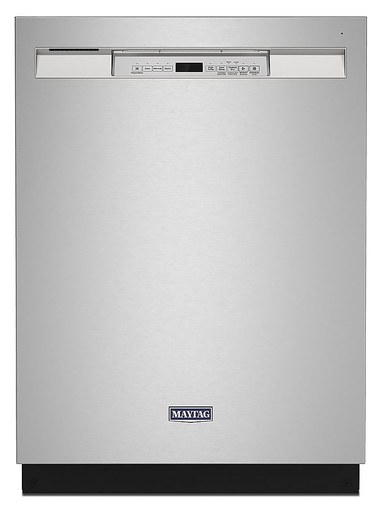 Maytag - 24" Front Control Built-In Dishwasher with Stainless Steel Tub, Dual Power Filtration, 50 dBA - Stainless Steel_0