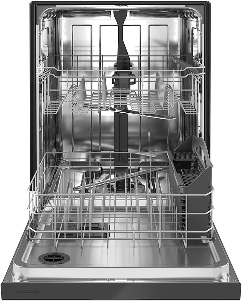 Maytag - 24" Front Control Built-In Dishwasher with Stainless Steel Tub, Dual Power Filtration, 50 dBA - Black_3
