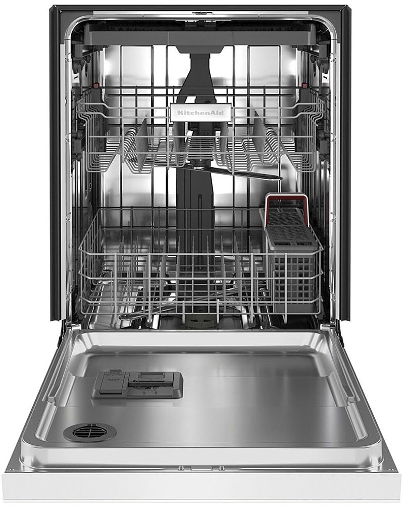 KitchenAid - 24" Front Control Built-In Dishwasher with Stainless Steel Tub, ProWash Cycle, 3rd Rack, 39 dBA - White_12