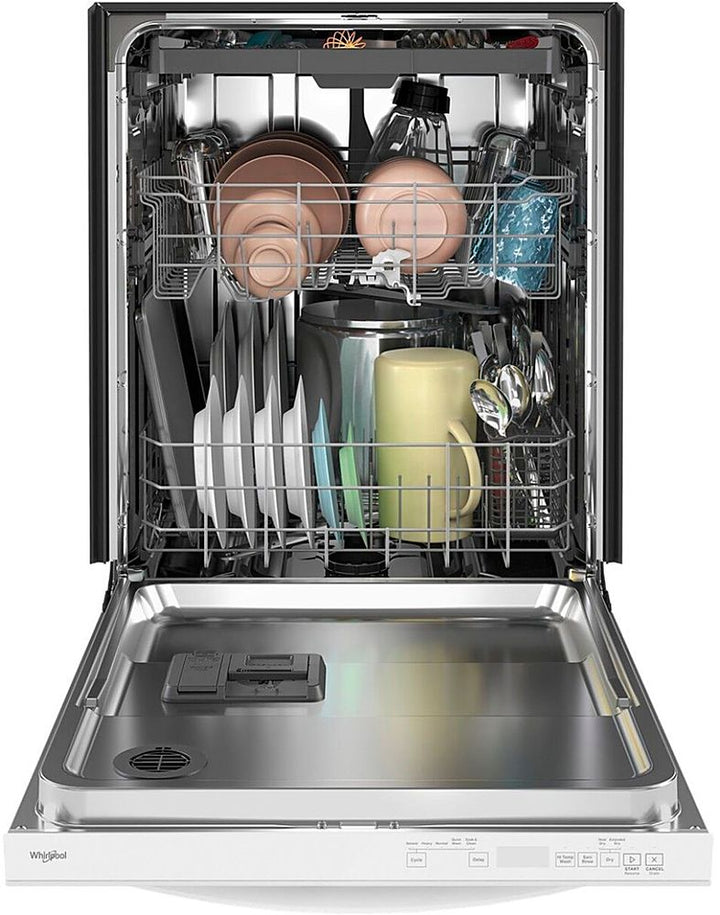 Whirlpool - 24" Top Control Built-In Dishwasher with Stainless Steel Tub, Large Capacity, 3rd Rack, 47 dBA - White_3