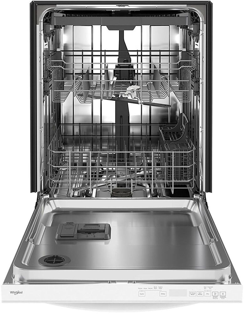 Whirlpool - 24" Top Control Built-In Dishwasher with Stainless Steel Tub, Large Capacity, 3rd Rack, 47 dBA - White_1
