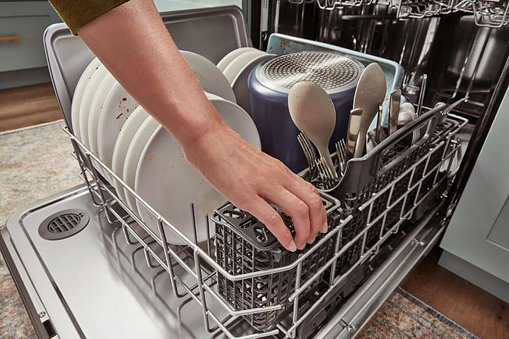 Whirlpool - 24" Top Control Built-In Dishwasher with Stainless Steel Tub, Large Capacity, 3rd Rack, 47 dBA - White_14