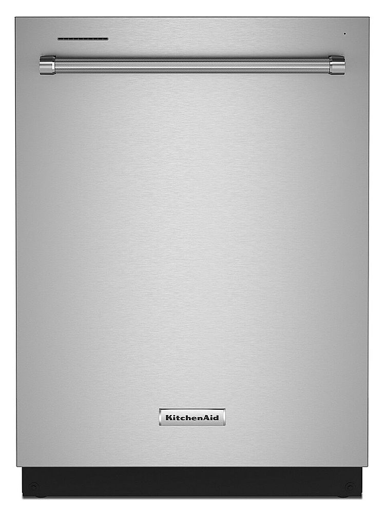 KitchenAid - 24" Top Control Built-In Dishwasher with Stainless Steel Tub, PrintShield Finish, 3rd Rack, 39 dBA - Stainless Steel_0