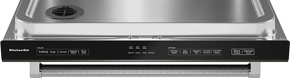 KitchenAid - 24" Top Control Built-In Dishwasher with Stainless Steel Tub, PrintShield Finish, 3rd Rack, 39 dBA - Black Stainless Steel_5