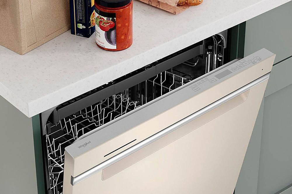 Whirlpool - 24" Top Control Built-In Dishwasher with Stainless Steel Tub, Large Capacity, 3rd Rack, 47 dBA - Biscuit_10
