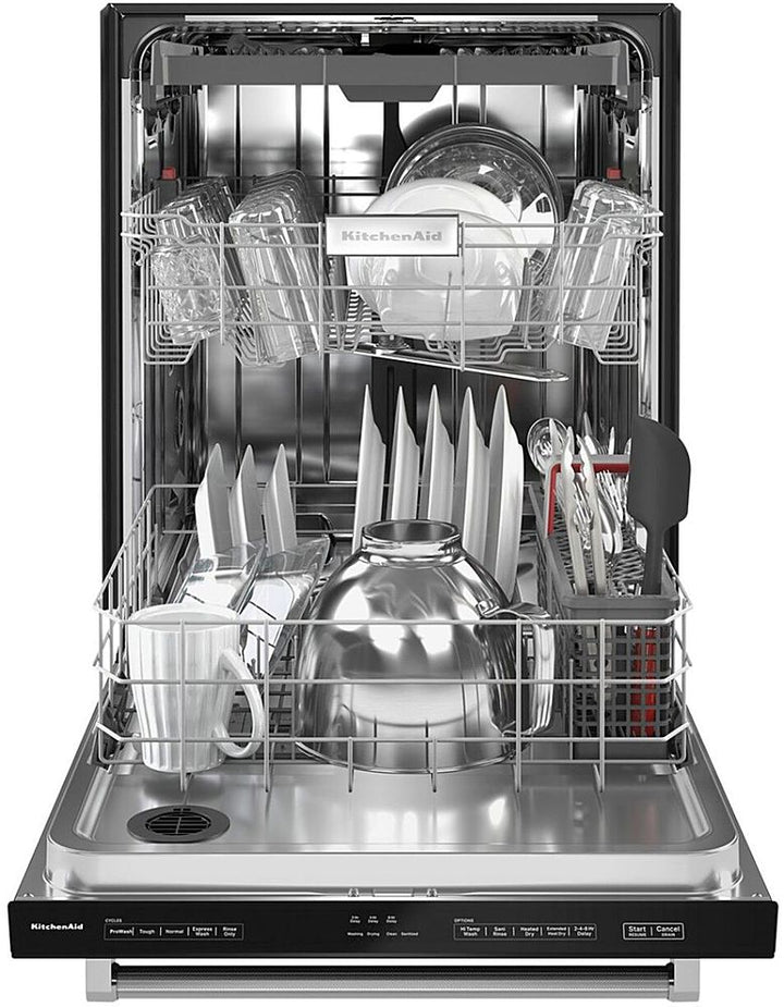 KitchenAid - 24" Top Control Built-In Dishwasher with Stainless Steel Tub, ProWash Cycle, 3rd Rack, 39 dBA - Black_4