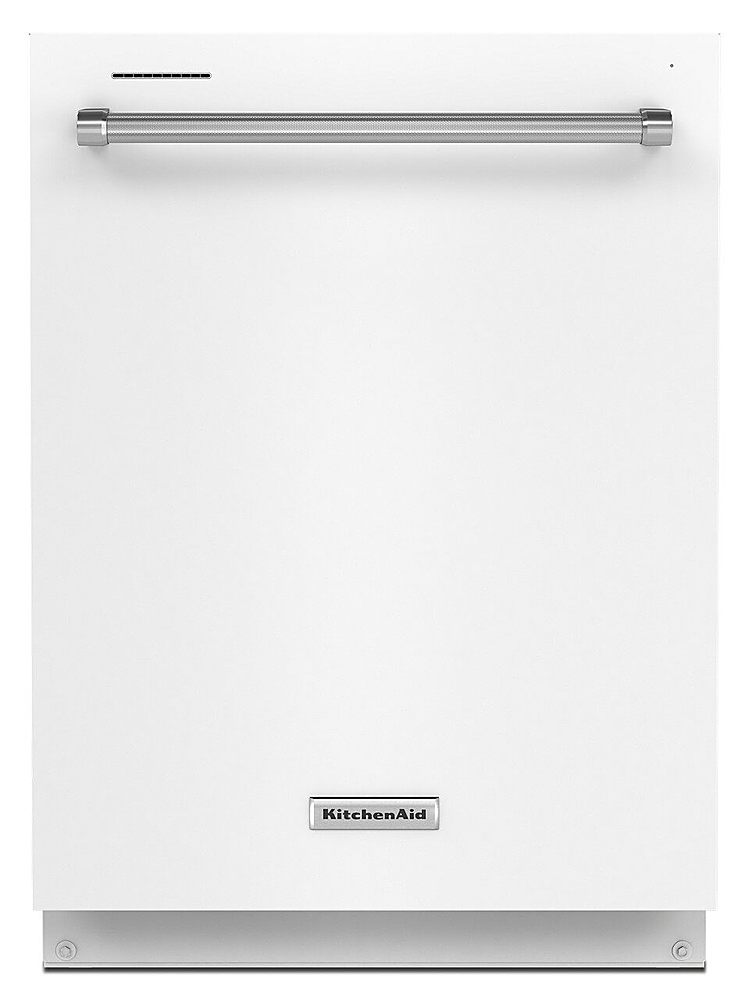 KitchenAid - 24" Top Control Built-In Dishwasher with Stainless Steel Tub, ProWash Cycle, 3rd Rack, 39 dBA - White_0