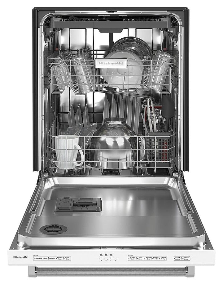 KitchenAid - 24" Top Control Built-In Dishwasher with Stainless Steel Tub, ProWash Cycle, 3rd Rack, 39 dBA - White_10