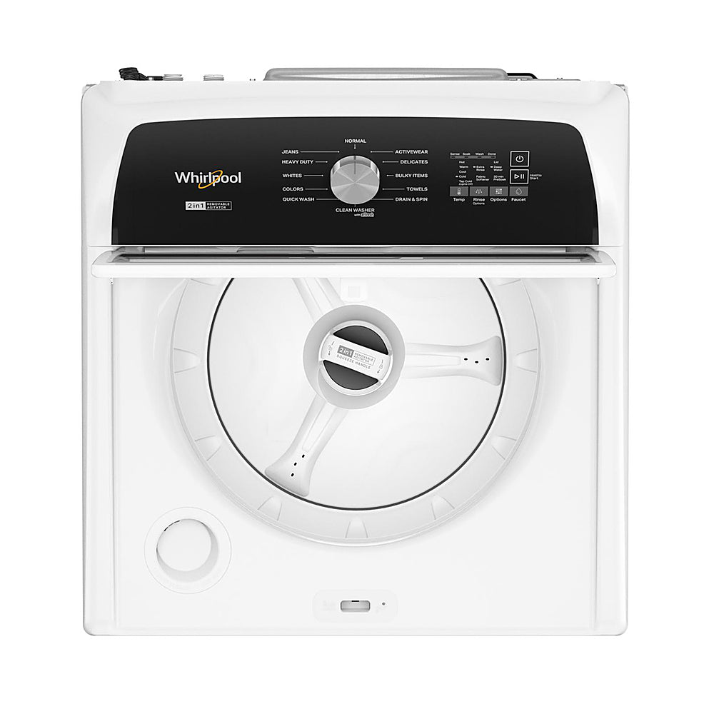 Whirlpool - 4.7-4.8 Cu. Ft. Top Load Washer with 2 in 1 Removable Agitator - White_10