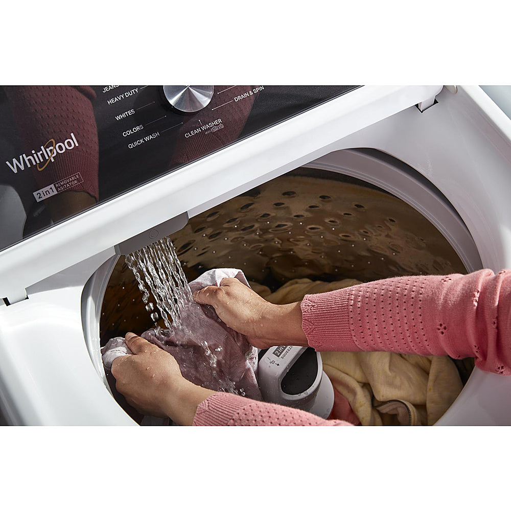 Whirlpool - 4.7-4.8 Cu. Ft. Top Load Washer with 2 in 1 Removable Agitator - White_4