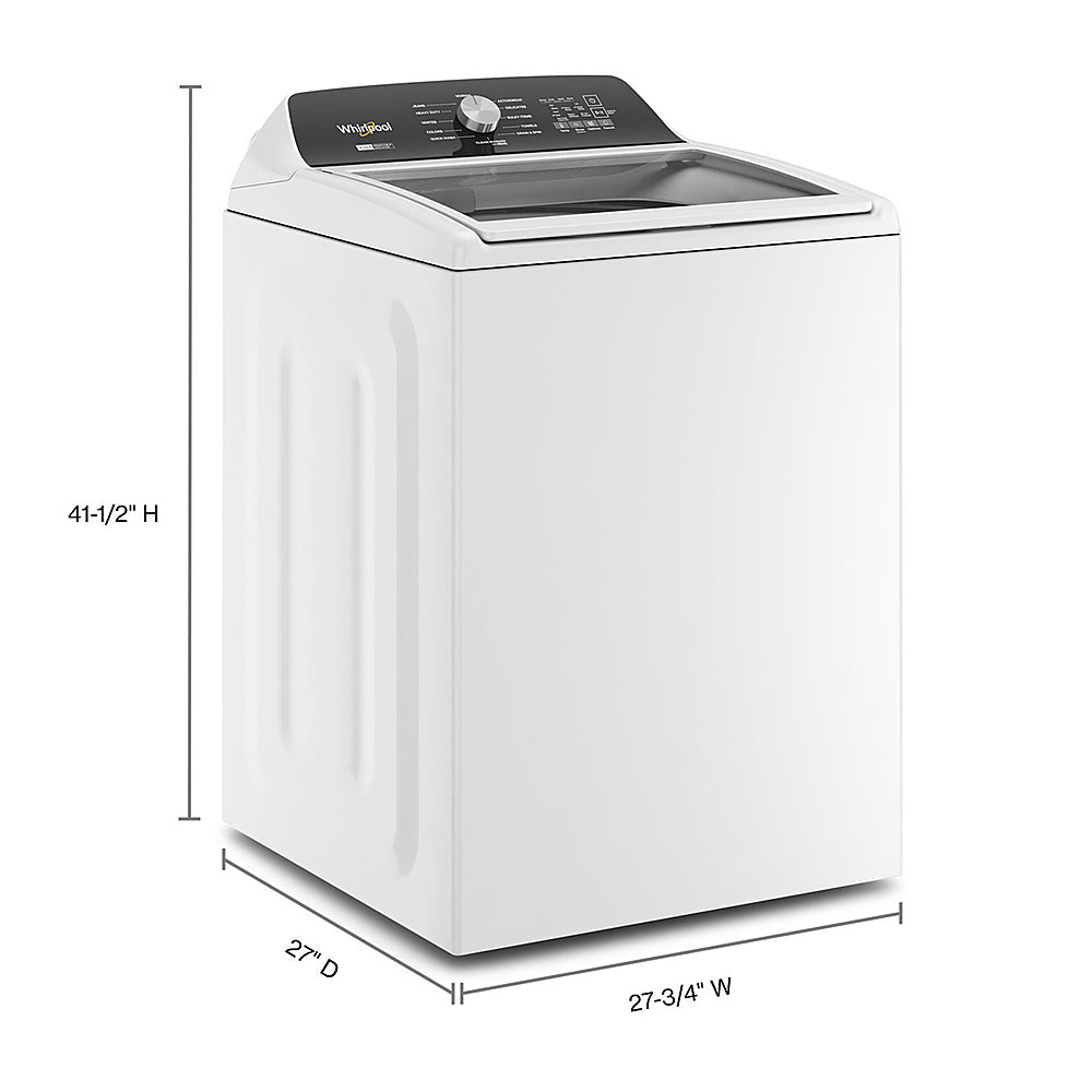 Whirlpool - 4.7-4.8 Cu. Ft. Top Load Washer with 2 in 1 Removable Agitator - White_1