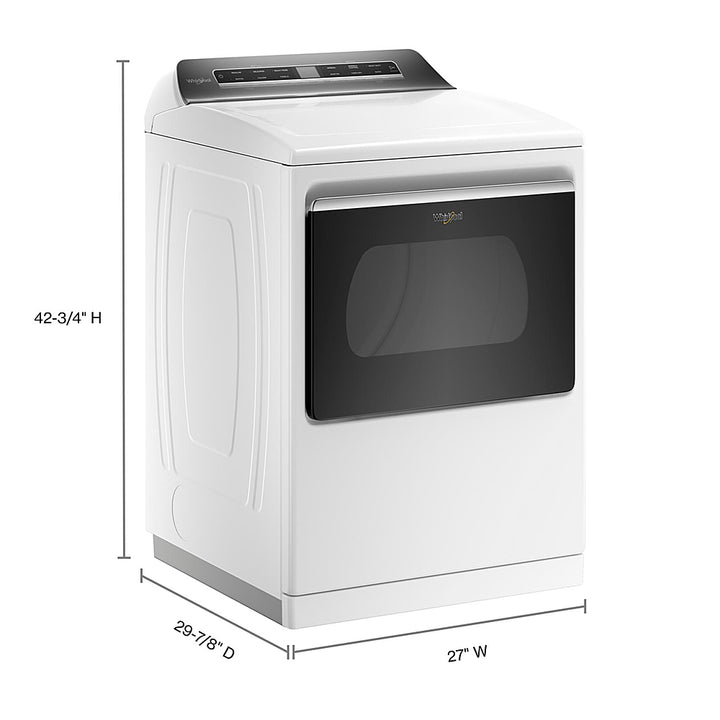 Whirlpool - 7.4 Cu. Ft. Smart Electric Dryer with Steam and Advanced Moisture Sensing - White_12