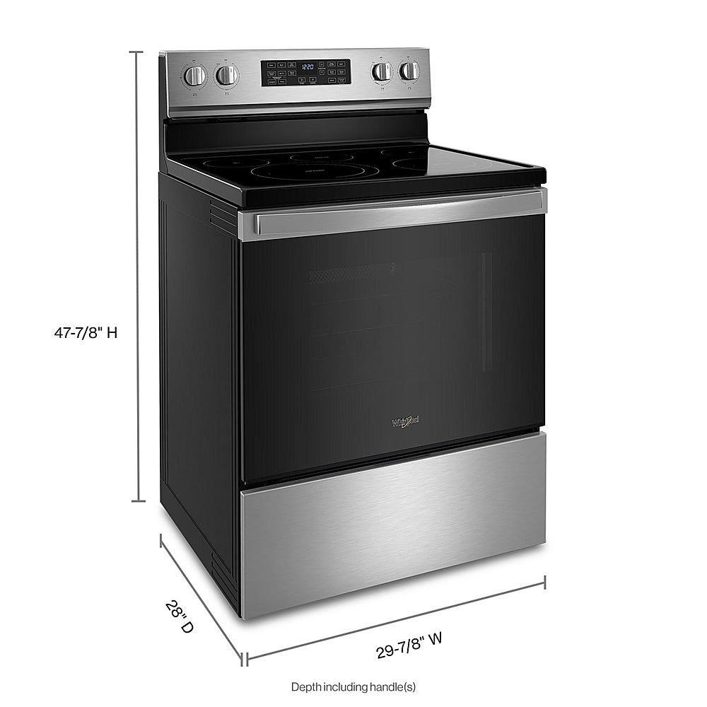 Whirlpool - 5.3 Cu. Ft. Freestanding Electric Convection Range with Air Fry - Stainless Steel_1
