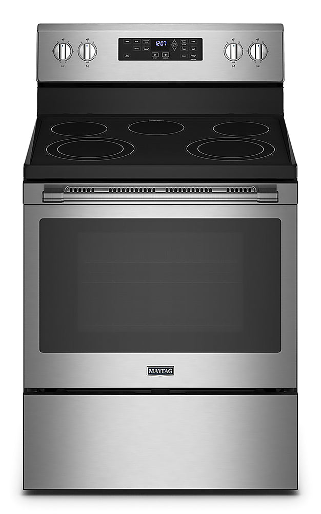 Maytag - 5.3 Cu. Ft. Electric Range with Air Fry - Stainless Steel_0