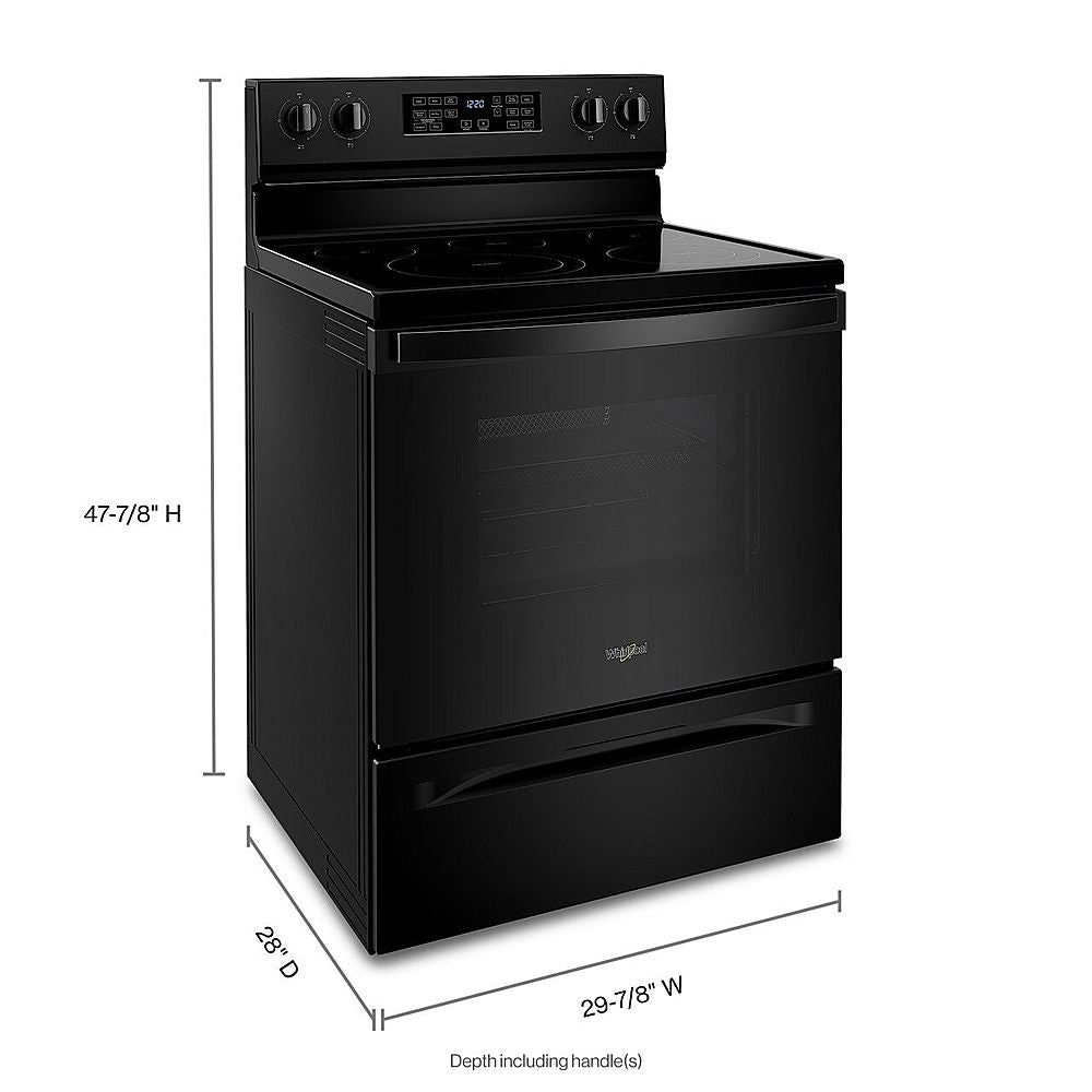 Whirlpool - 5.3 Cu. Ft. Freestanding Electric Convection Range with Air Fry - Black_2