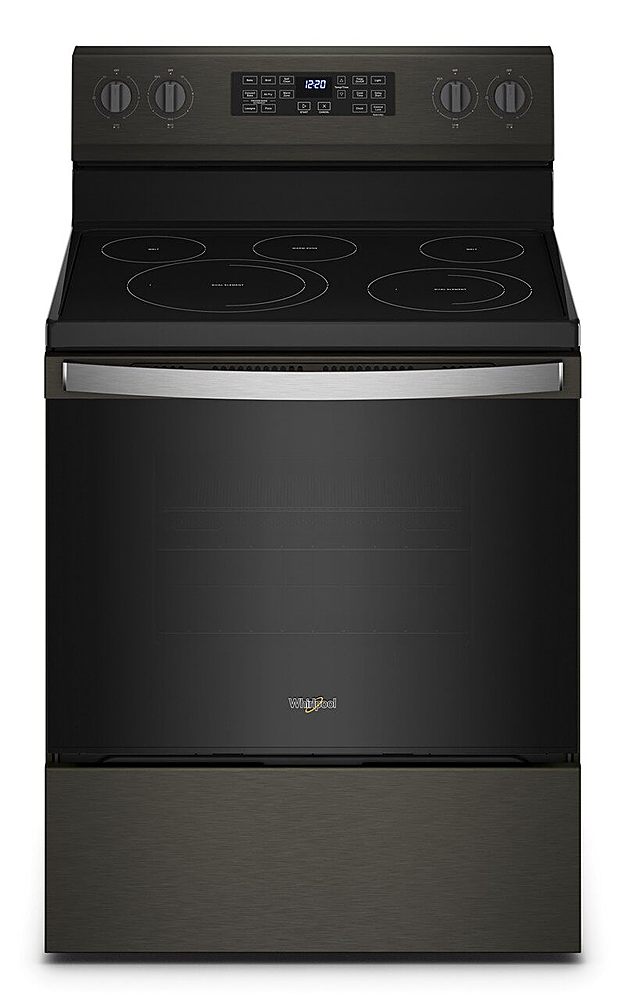 Whirlpool - 5.3 Cu. Ft. Freestanding Electric Convection Range with Air Fry - Black Stainless Steel_0
