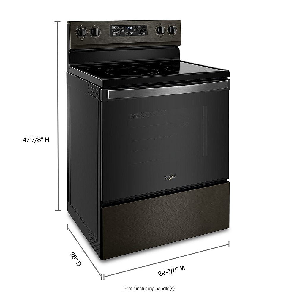 Whirlpool - 5.3 Cu. Ft. Freestanding Electric Convection Range with Air Fry - Black Stainless Steel_2