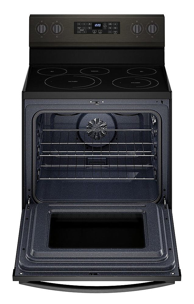 Whirlpool - 5.3 Cu. Ft. Freestanding Electric Convection Range with Air Fry - Black Stainless Steel_1
