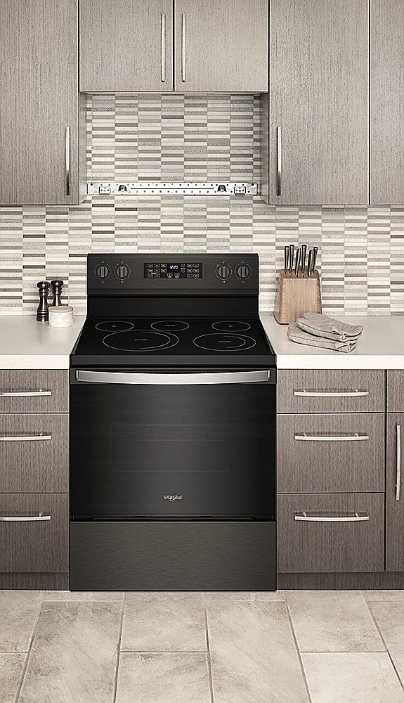 Whirlpool - 5.3 Cu. Ft. Freestanding Electric Convection Range with Air Fry - Black Stainless Steel_12