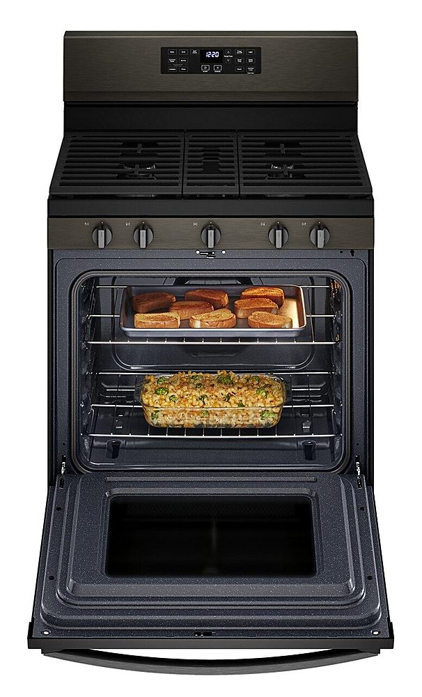 Whirlpool - 5.0 Cu. Ft. Gas Burner Range with Air Fry for Frozen Foods - Black Stainless Steel_10